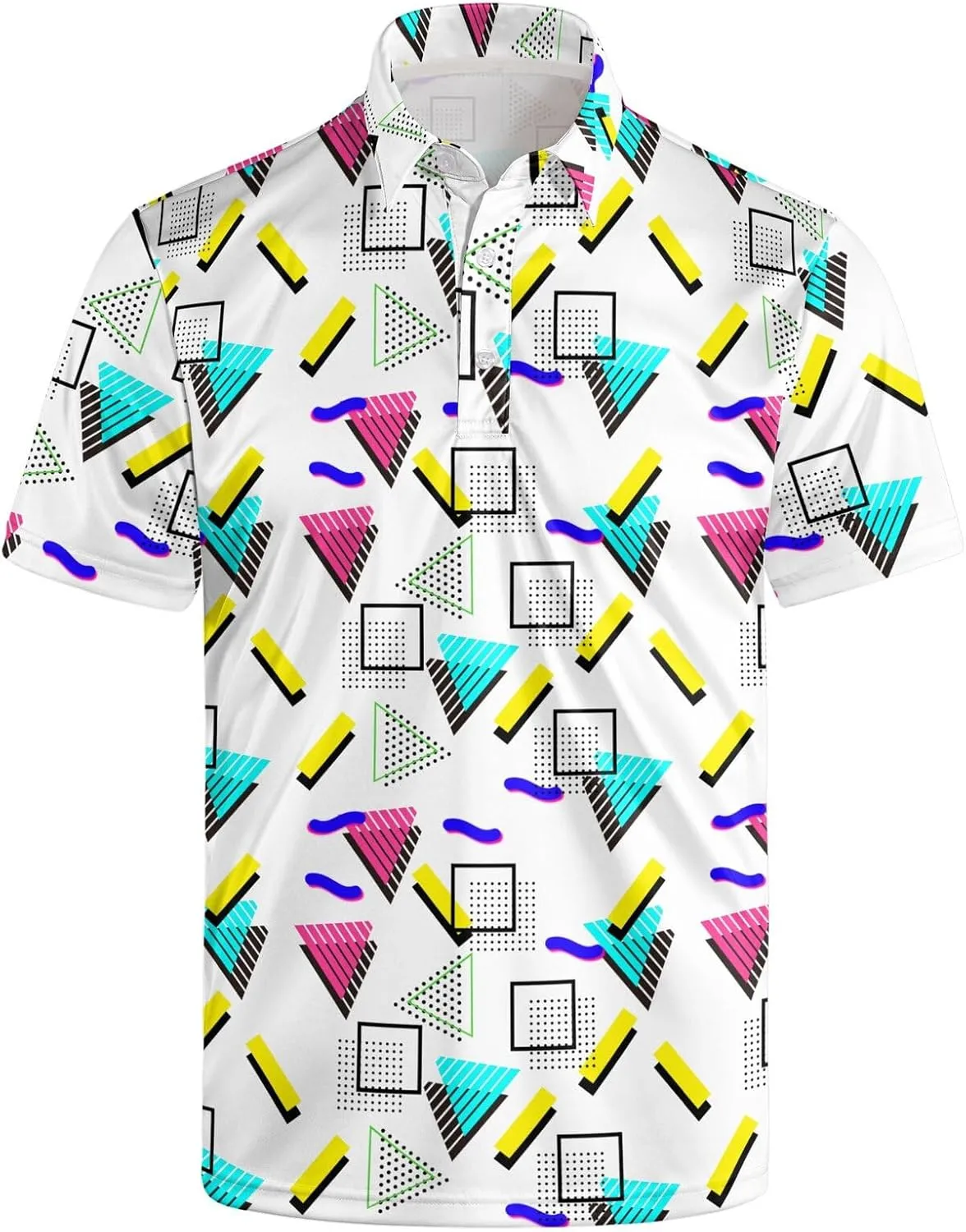 Golf Shirts for Men Dry Fit Classic Sunglass Rubber Duck Short Sleeve Casual Outfit Polo Shirt