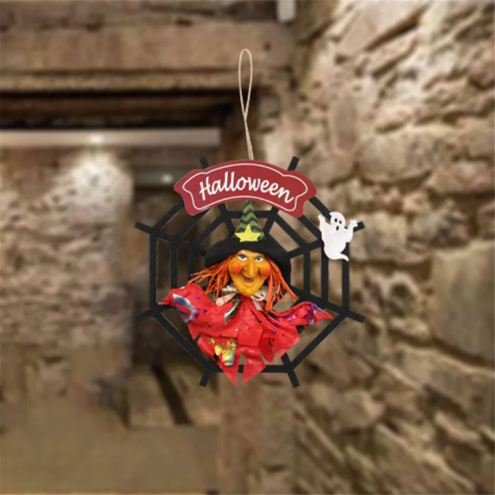 Halloween Hanging Doll Decoration Ghost Witch Horror Scary Hanging Ghost Flying Witch Pendant Festival Bar Home Decoration