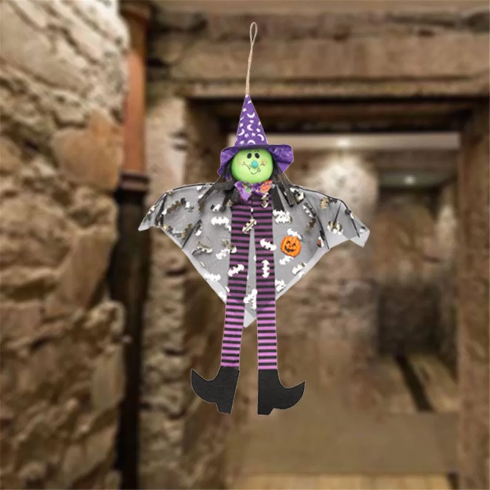 Halloween Hanging Doll Decoration Ghost Witch Horror Scary Hanging Ghost Flying Witch Pendant Festival Bar Home Decoration