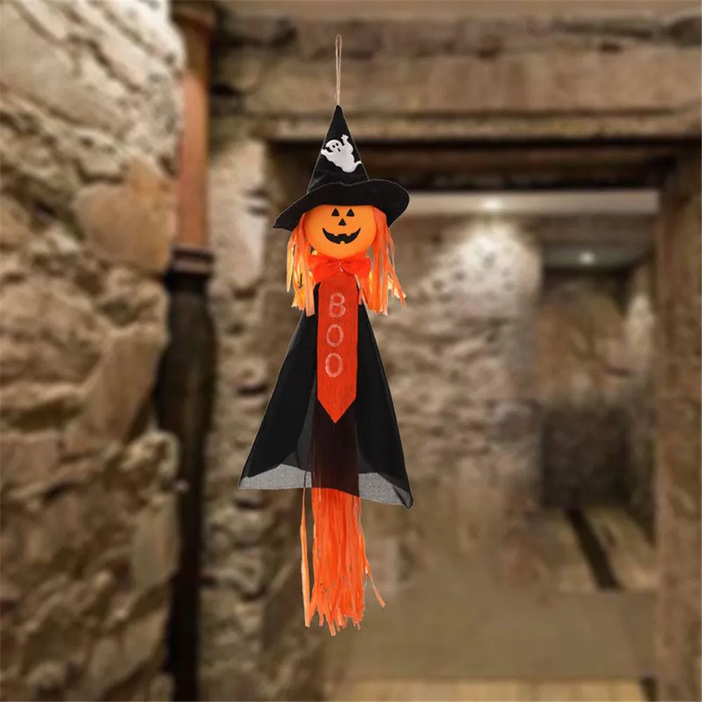 Halloween Hanging Doll Decoration Ghost Witch Horror Scary Hanging Ghost Flying Witch Pendant Festival Bar Home Decoration