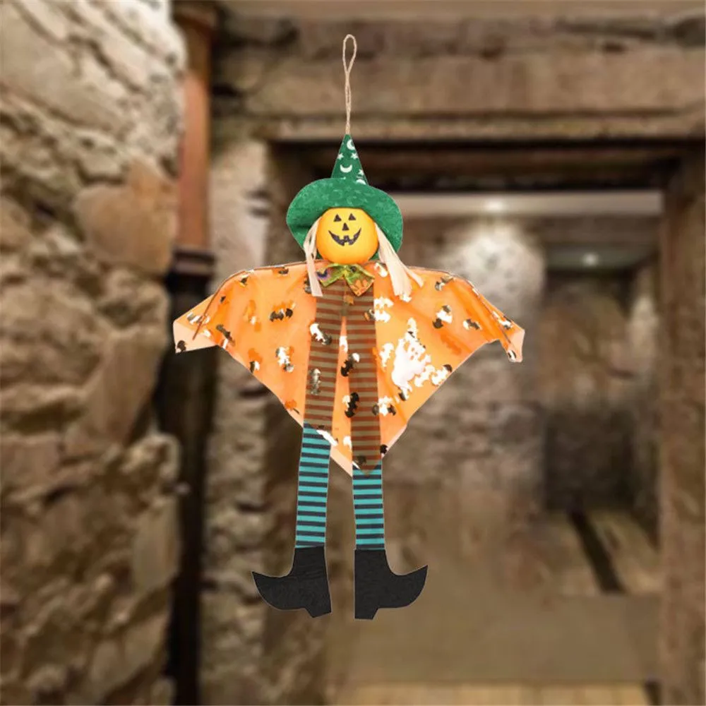 Halloween Hanging Doll Decoration Ghost Witch Horror Scary Hanging Ghost Flying Witch Pendant Festival Bar Home Decoration
