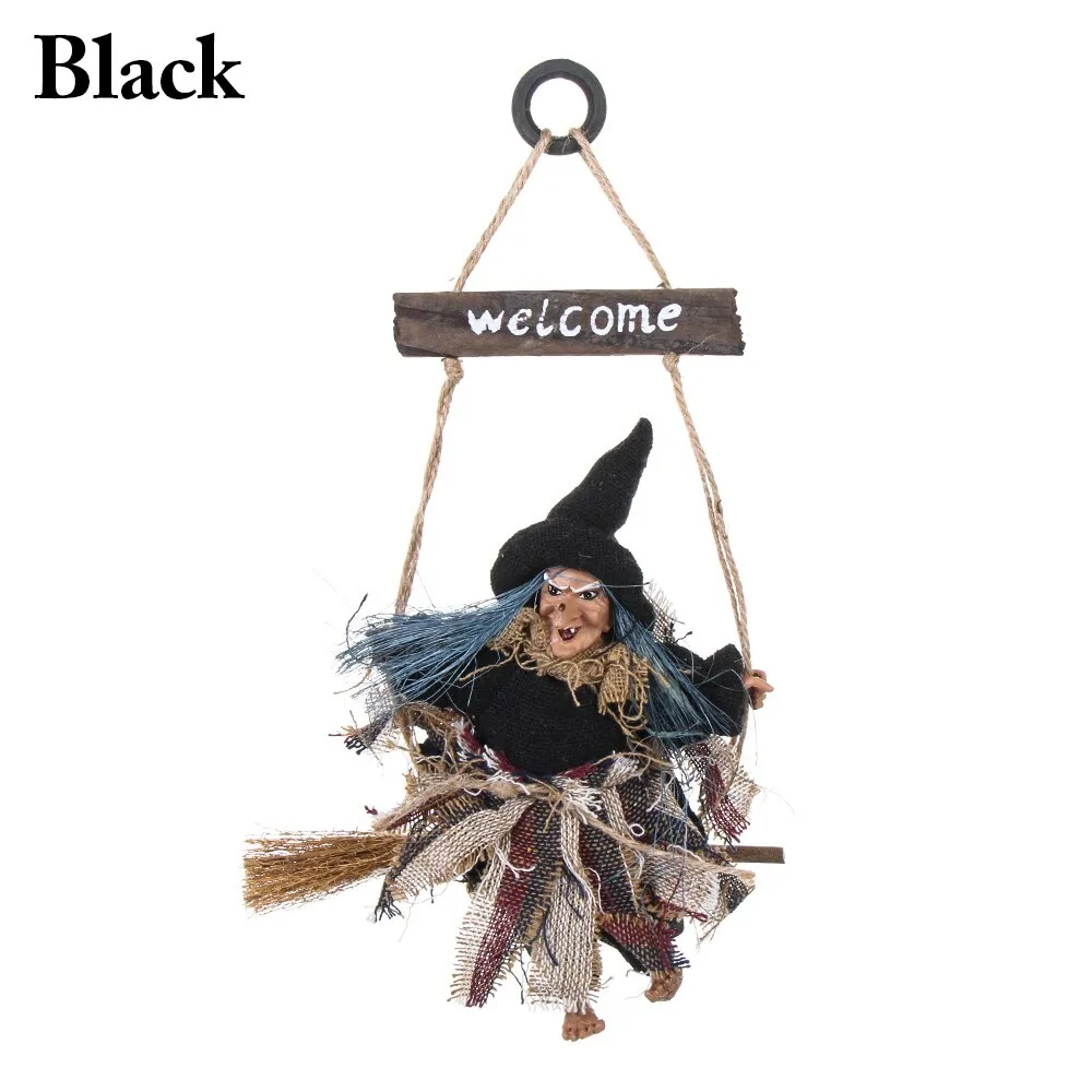 Halloween Hanging Doll Decoration Ghost Witch Horror Scary Hanging Ghost Flying Witch Pendant Festival Bar Home Decoration