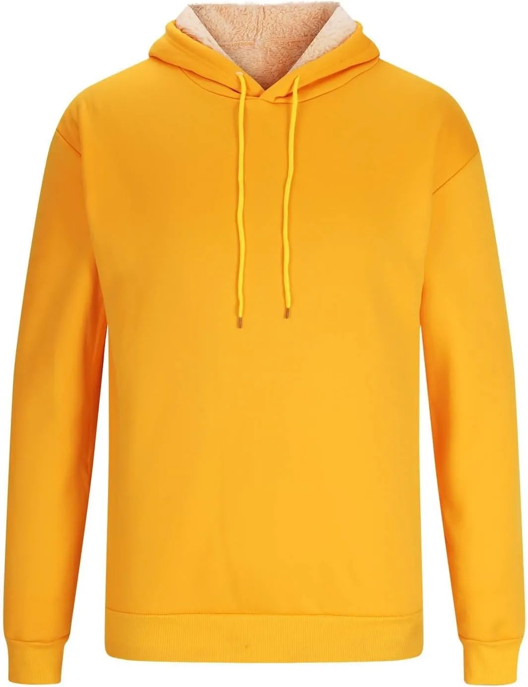 Hoodies for Men 2024 Heavyweight Fleece Sherpa Lined Hooded Sweatshirt Casual Thick Pullover Tops Winter Outfits