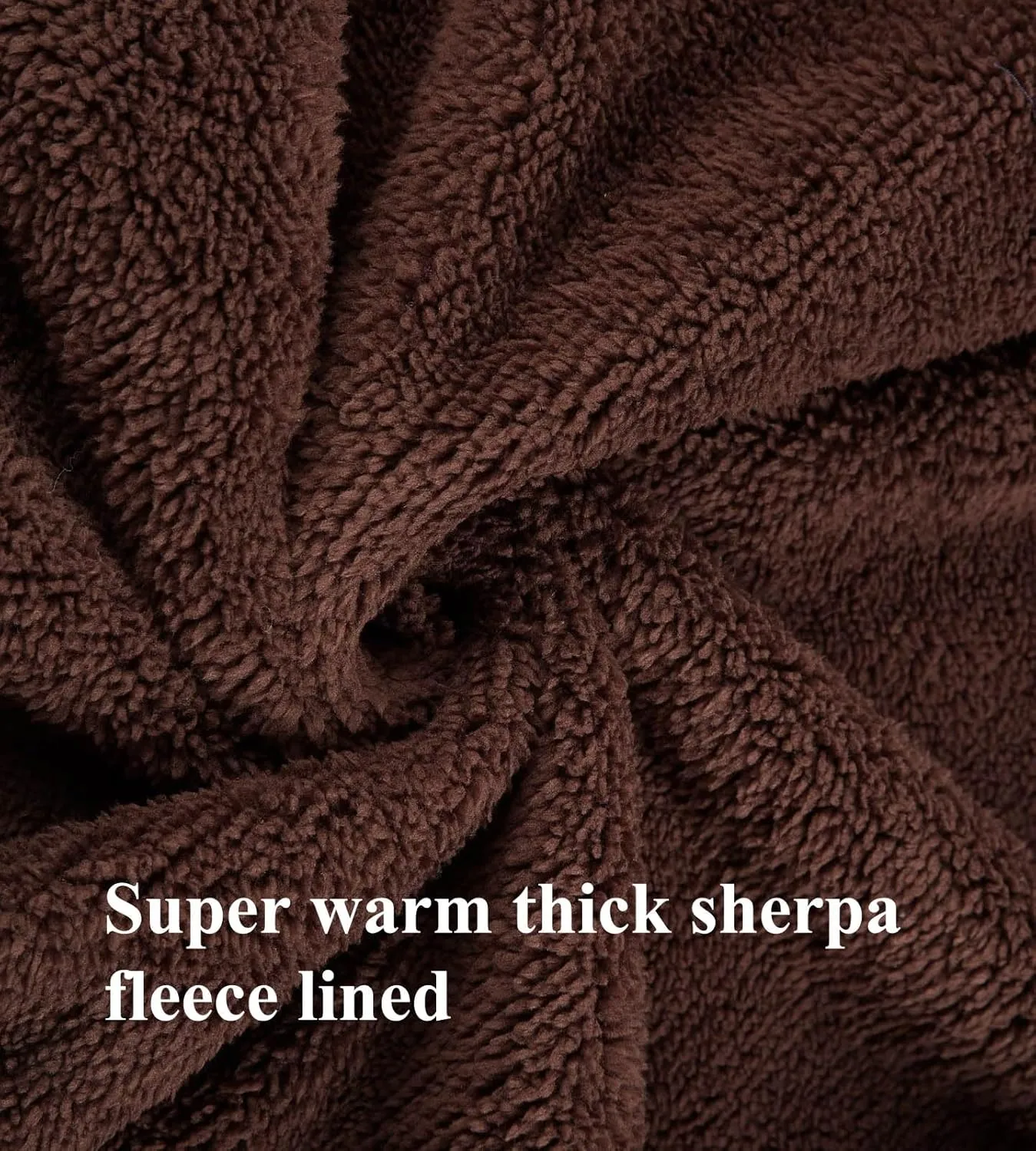 Hoodies for Men Heavyweight Sherpa Fleece Lined Sweatshirt Full Zip Up Thick Winter Coats Hooded Warm Jacket