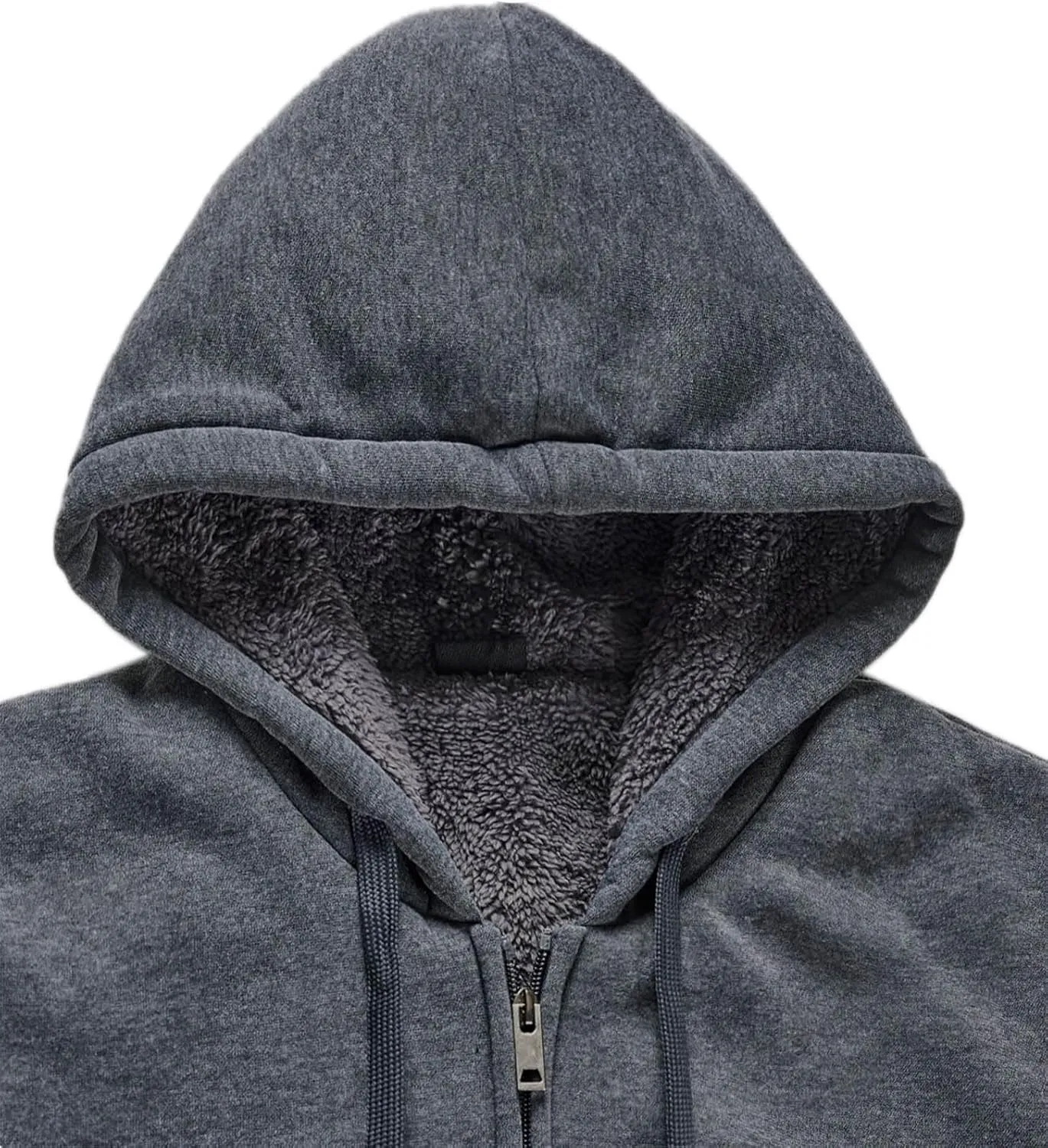 Hoodies for Men Heavyweight Sherpa Fleece Lined Sweatshirt Full Zip Up Thick Winter Coats Hooded Warm Jacket
