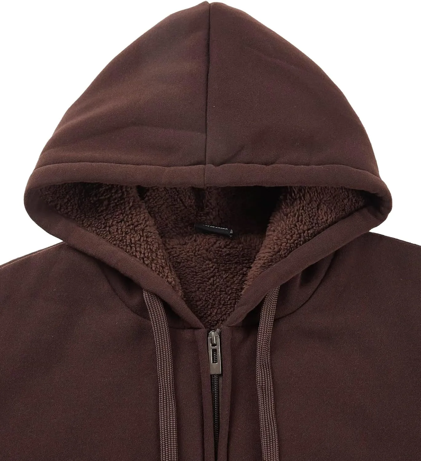Hoodies for Men Heavyweight Sherpa Fleece Lined Sweatshirt Full Zip Up Thick Winter Coats Hooded Warm Jacket