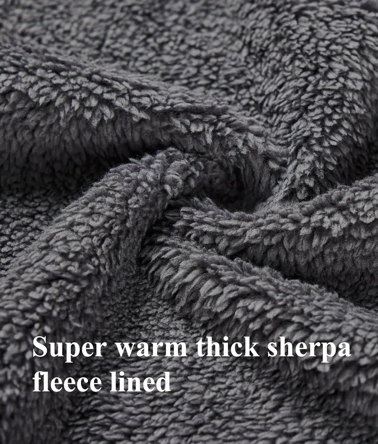 Hoodies for Men Heavyweight Sherpa Fleece Lined Sweatshirt Full Zip Up Thick Winter Coats Hooded Warm Jacket