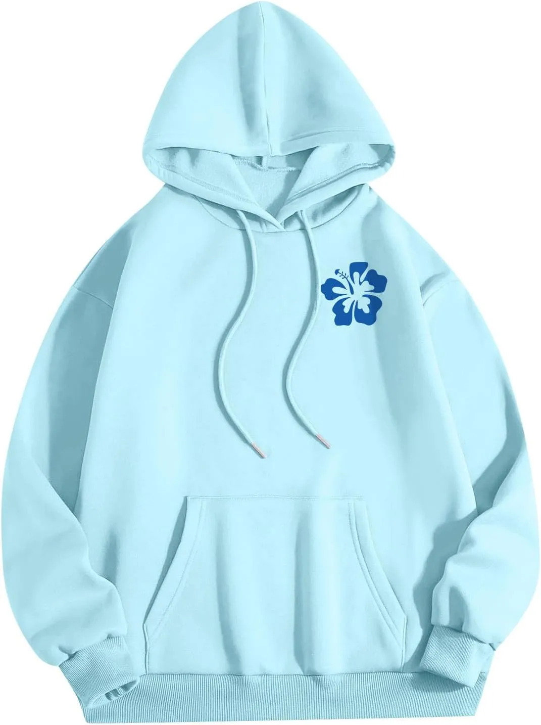 Hoodies For Teen Girls Long Sleeve Letter Print Casual Graphic Drawstring Pullover Cute Oversize Hoodie