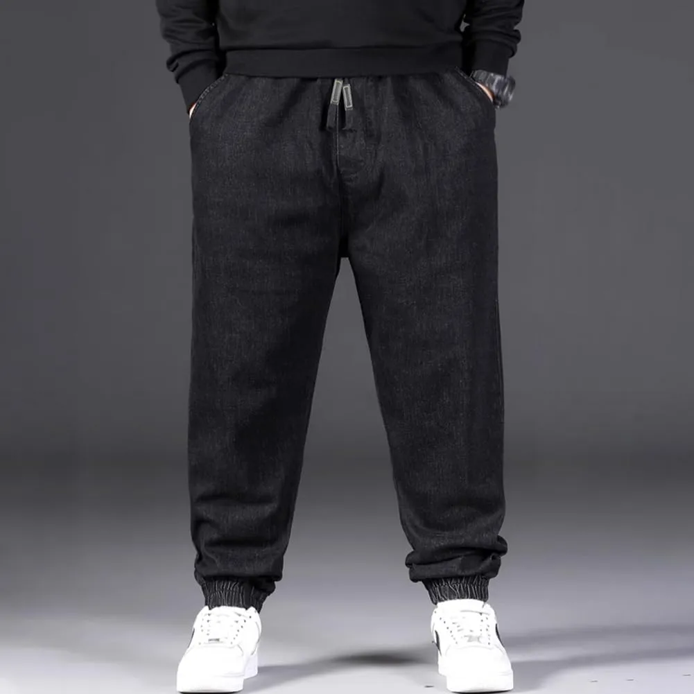 Jean Joggers for Men Loose Fit Elastic Waist Denim Pants