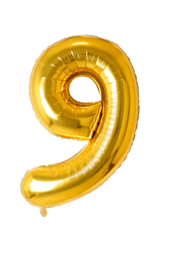 Jumbo Gold Number Balloon