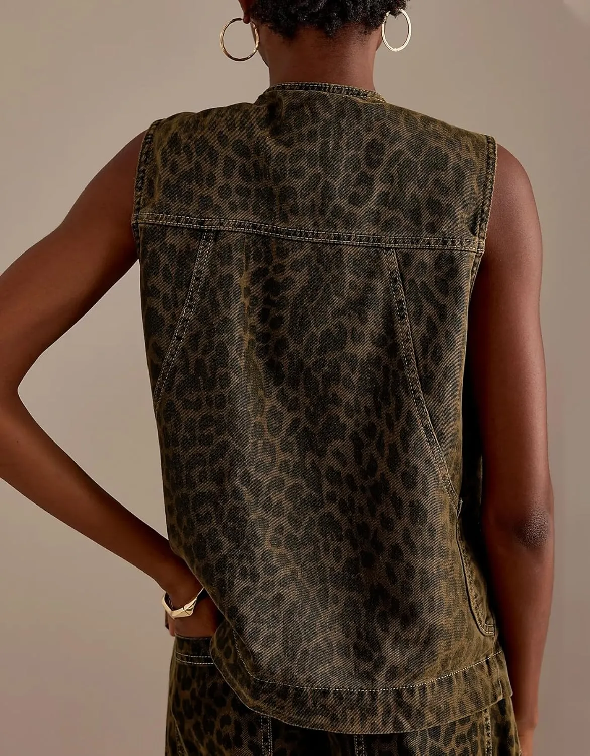 Kedera Women's Oversized Denim Vest Tie Front Jean Vest Top Sleeveless Denim Jacket Casual Lightweight Vest Trendy 2025