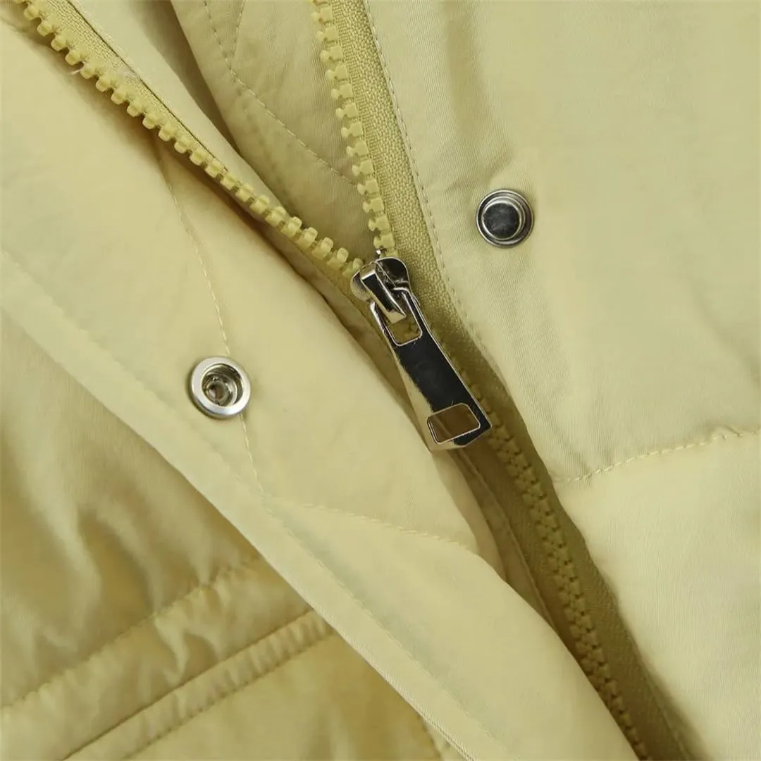 Korean Style Loose Thickened Cotton-Padded Coat Women Winter Warm Zipper Parka