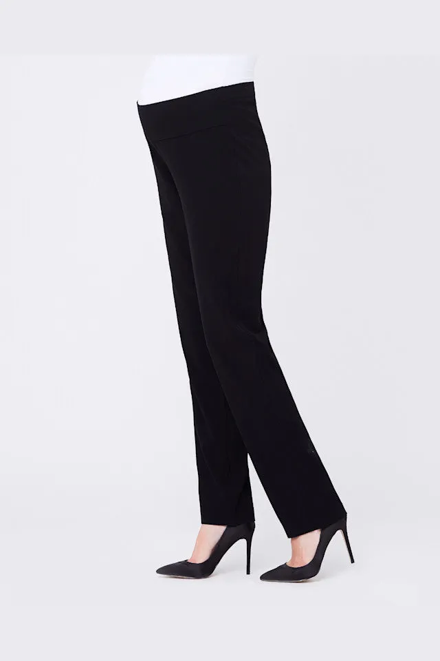 'Lancaster' Straight Leg Pants - Black