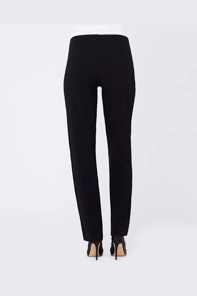 'Lancaster' Straight Leg Pants - Black