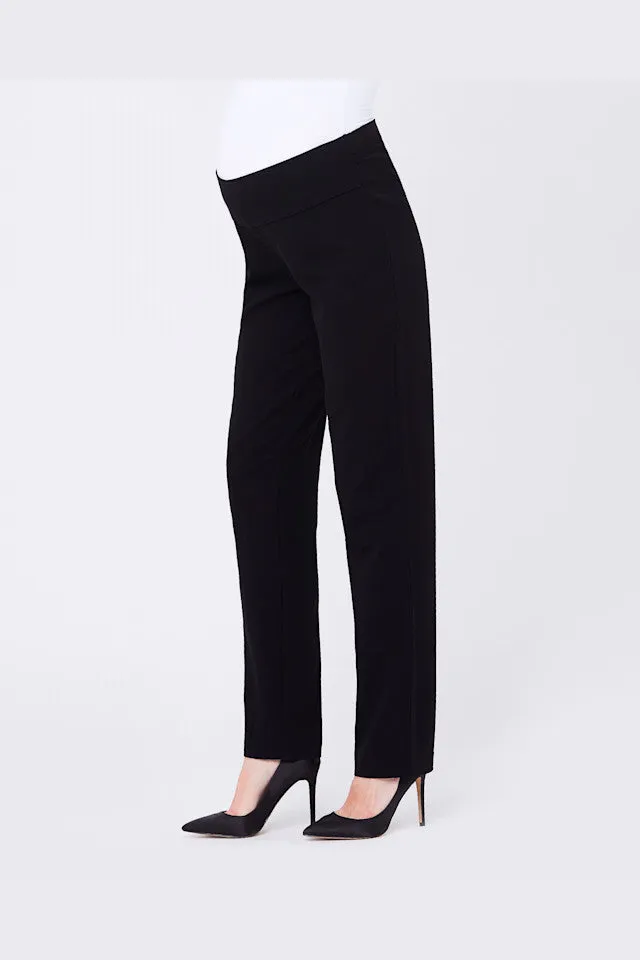 'Lancaster' Straight Leg Pants - Black