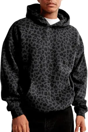Leopard Print Hoodies Oversized Sweatshirts Hooded Women Streetwear Vintage 2000s Trendy 2024 Cheetah Hoodie Y2k