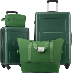 Lightweight 2 Piece Luggage Set for Effortless Travel, Expandable Spinner Wheels, Durable ABS Design, Includes 20-inch and 28-inch Suitcases