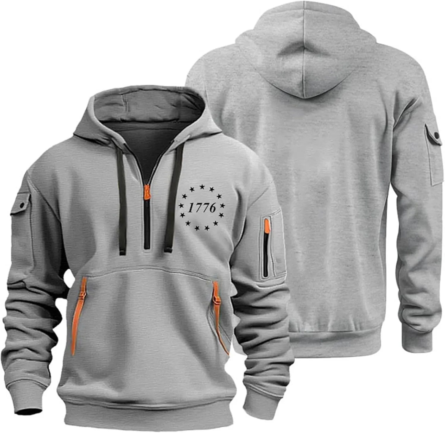 Mens Graphic Hoodies Pullover For Oversized Casual Pocket Prints Zip Up Sport Long Sleeve Sweatshirts