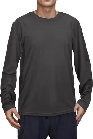 Mens Long Sleeve Quick Dry Workout Athletic T Shirt Running Moisture Wicking Classic Tee Shirts