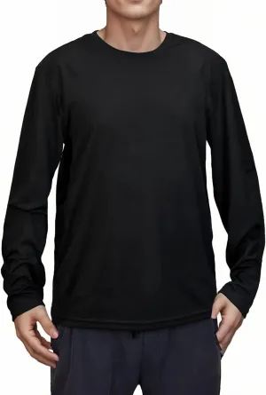Mens Long Sleeve Quick Dry Workout Athletic T Shirt Running Moisture Wicking Classic Tee Shirts