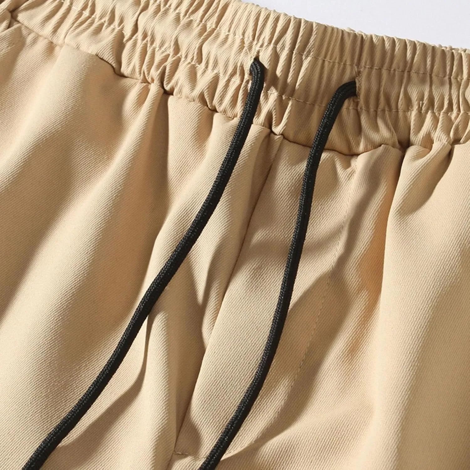 Men's Loose Fit Vintage Outdoor Pants Comfort Drawstring Classic Trousers Retro Jogging Cargo Sweatpants