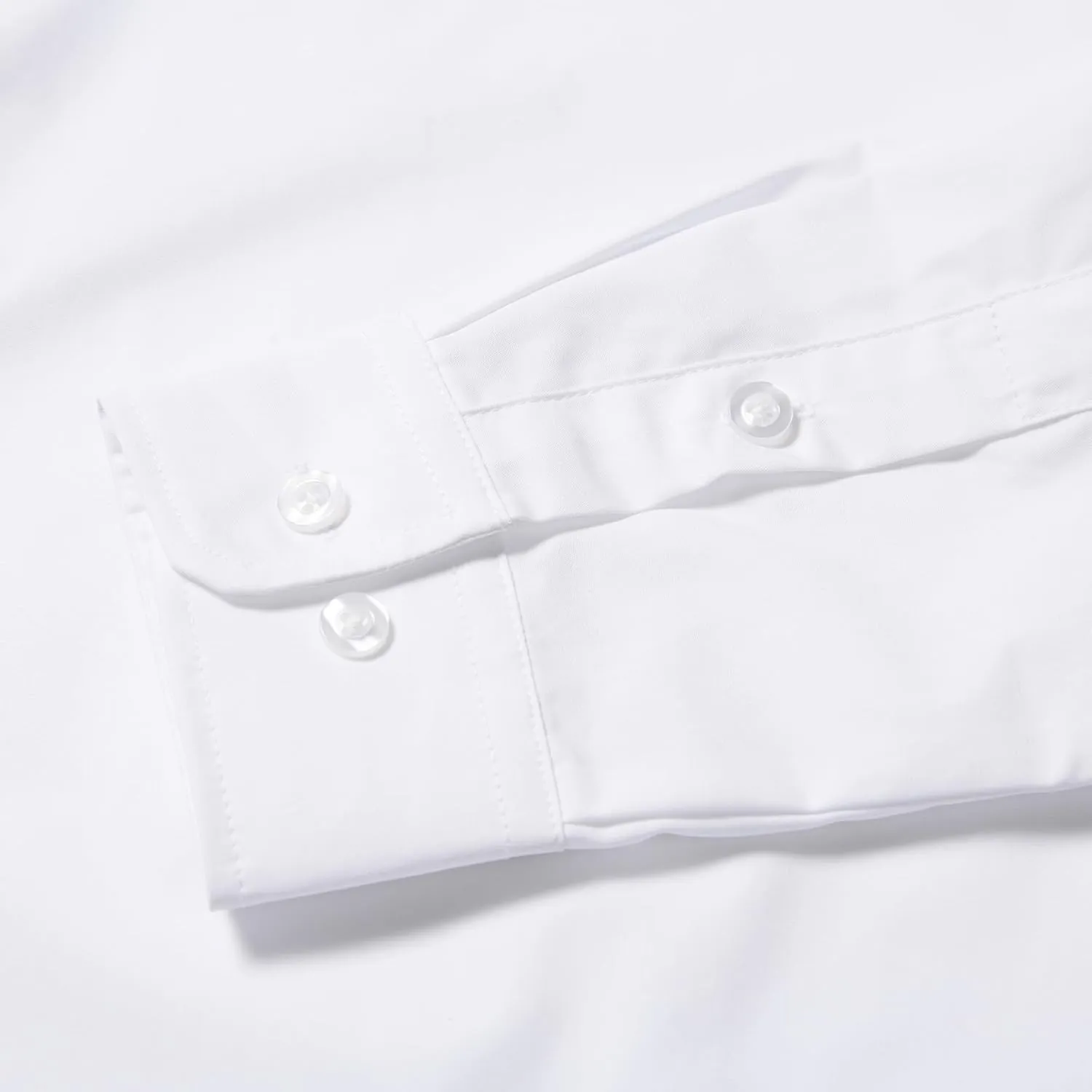 Mens Non Iron Button Down Shirt Long Sleeve Classic Fit White Wrinkle Free Basic Business Casual Shirts