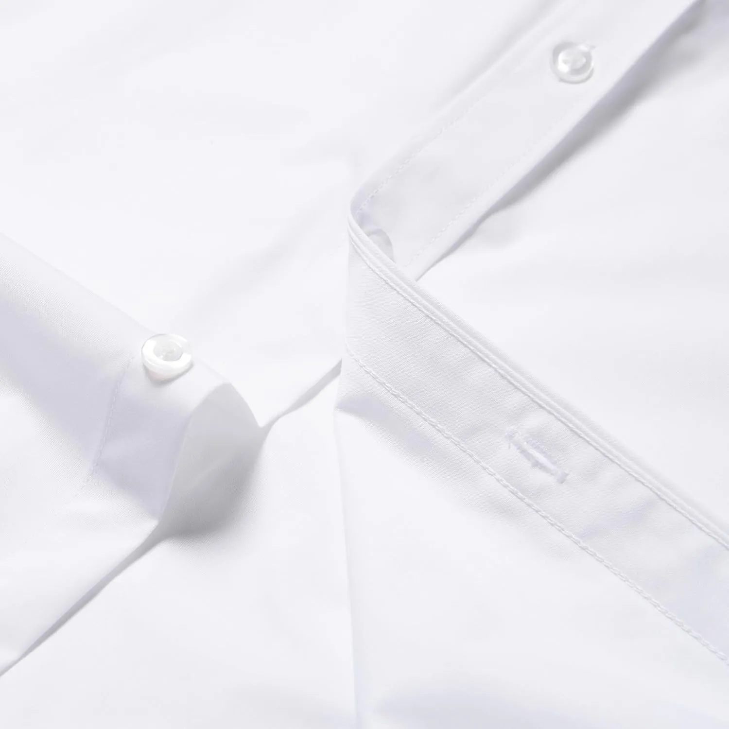 Mens Non Iron Button Down Shirt Long Sleeve Classic Fit White Wrinkle Free Basic Business Casual Shirts