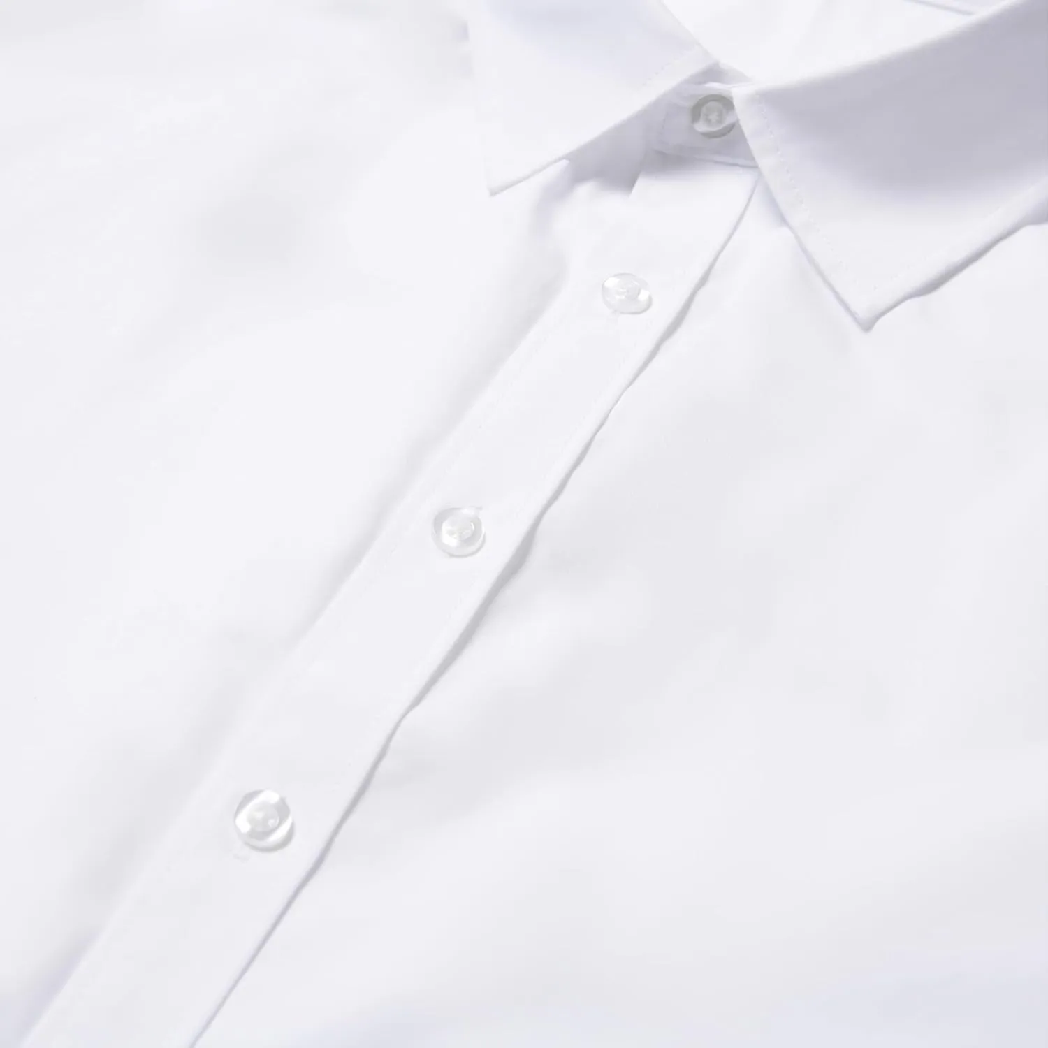 Mens Non Iron Button Down Shirt Long Sleeve Classic Fit White Wrinkle Free Basic Business Casual Shirts