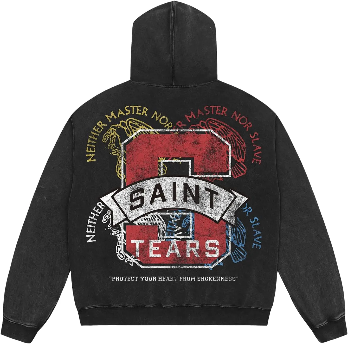 Mens Oversized Hoodies Acid Wash Hoodie Vintage Graphic Sweatshirts Casual Long Sleeves Cotton Hooded