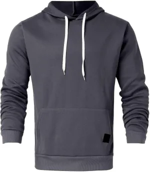 Mens Pullover Hoodies Comfy Soft Hiking Long Sleeve Coat Lightweight Pull Over Sweaters Mens Winter Shirts with Pockets