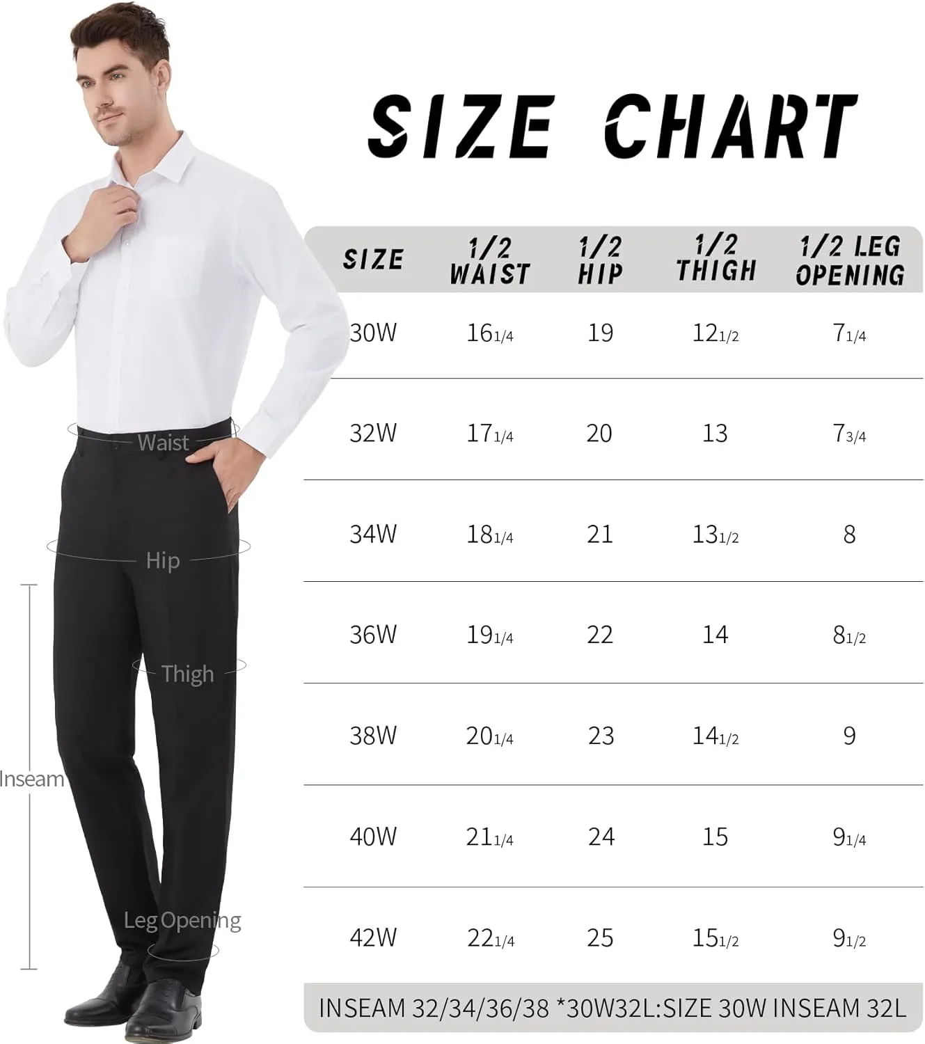 Men's Tall Classic Fit Flex Expandable Waist Flat Front Dress Pants