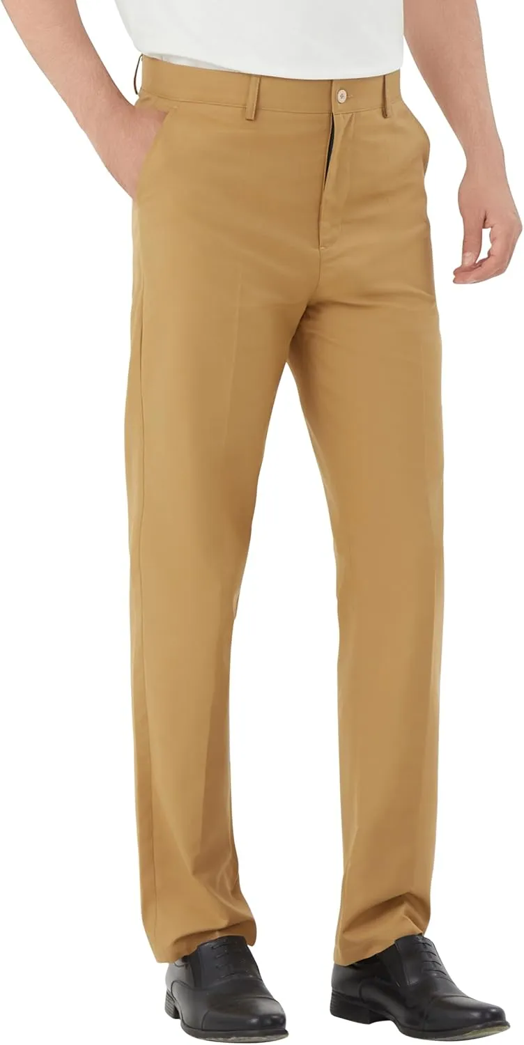 Men's Tall Classic Fit Flex Expandable Waist Flat Front Dress Pants