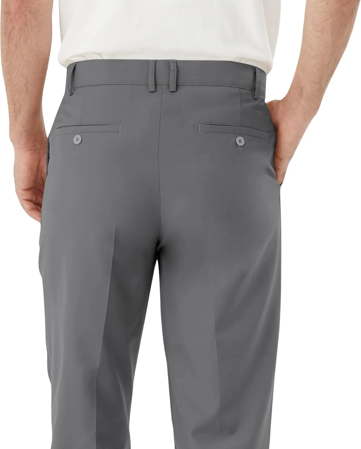 Men's Tall Classic Fit Flex Expandable Waist Flat Front Dress Pants