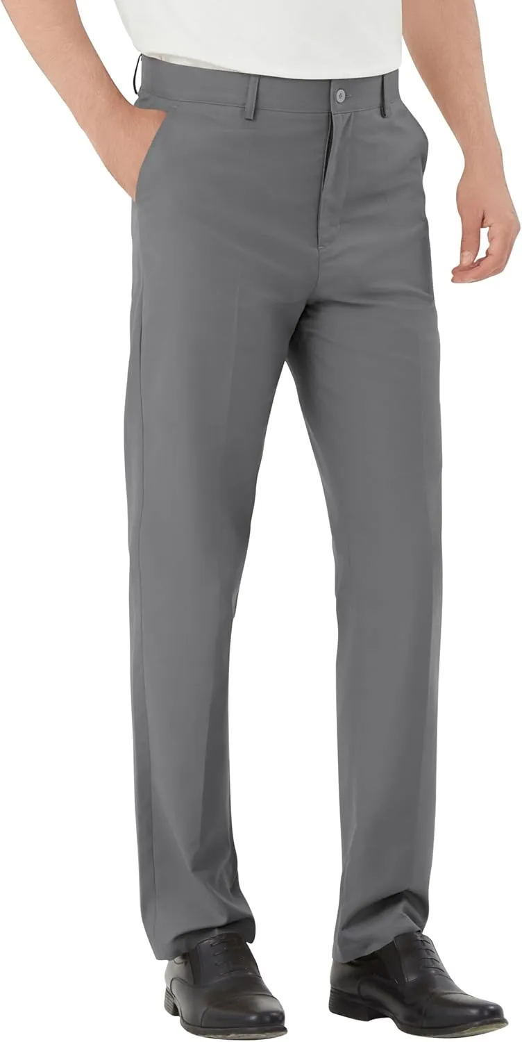 Men's Tall Classic Fit Flex Expandable Waist Flat Front Dress Pants