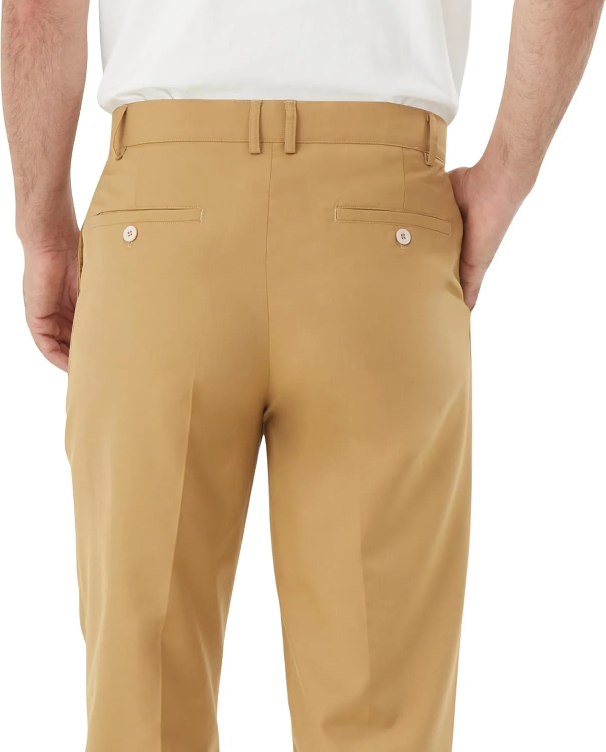 Men's Tall Classic Fit Flex Expandable Waist Flat Front Dress Pants