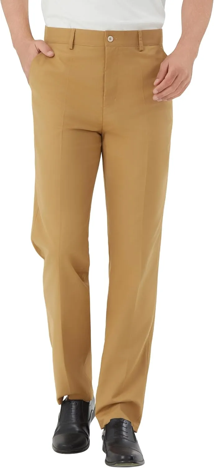 Men's Tall Classic Fit Flex Expandable Waist Flat Front Dress Pants