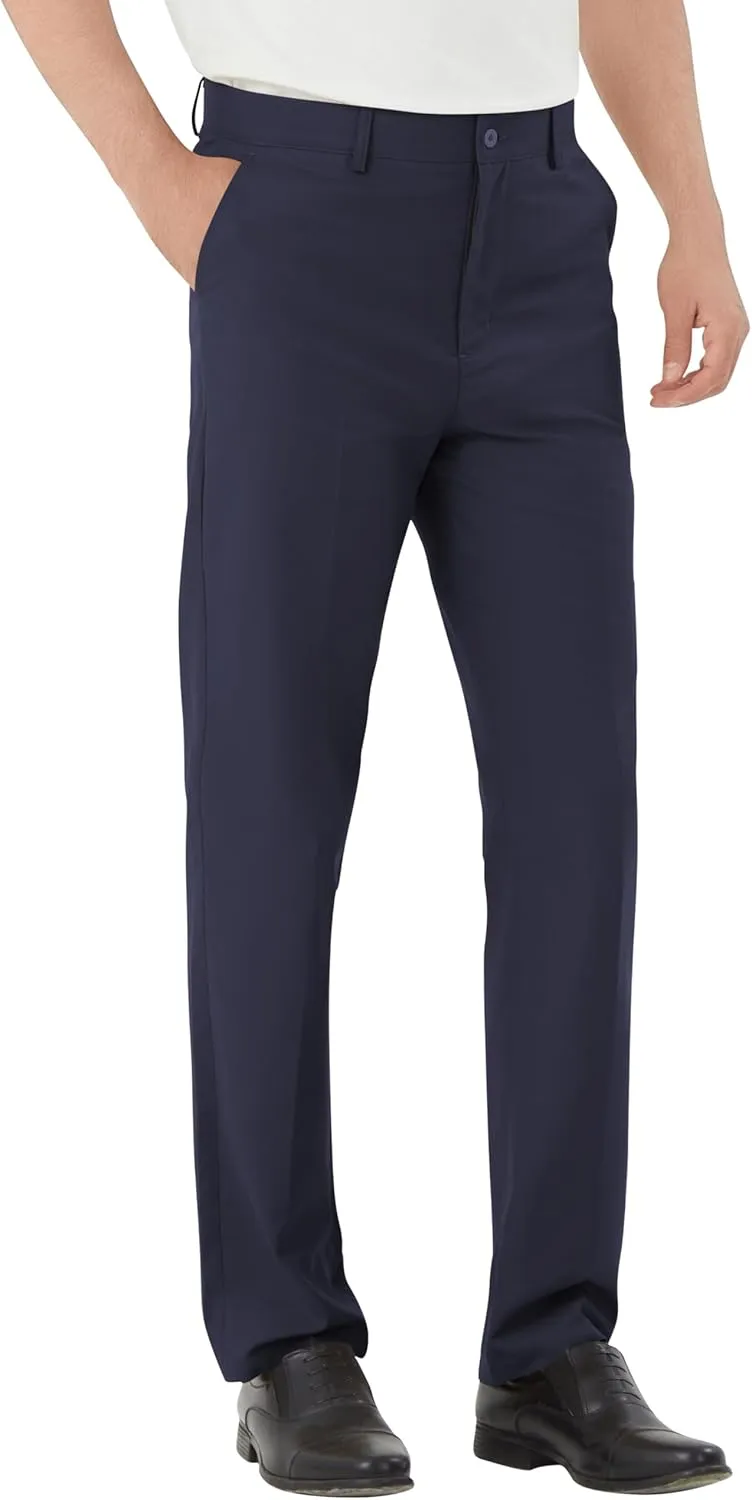 Men's Tall Classic Fit Flex Expandable Waist Flat Front Dress Pants