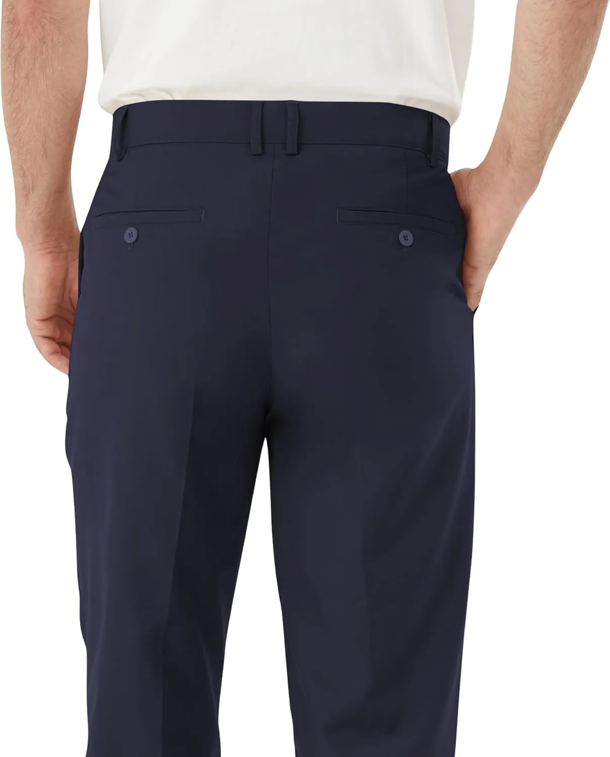 Men's Tall Classic Fit Flex Expandable Waist Flat Front Dress Pants