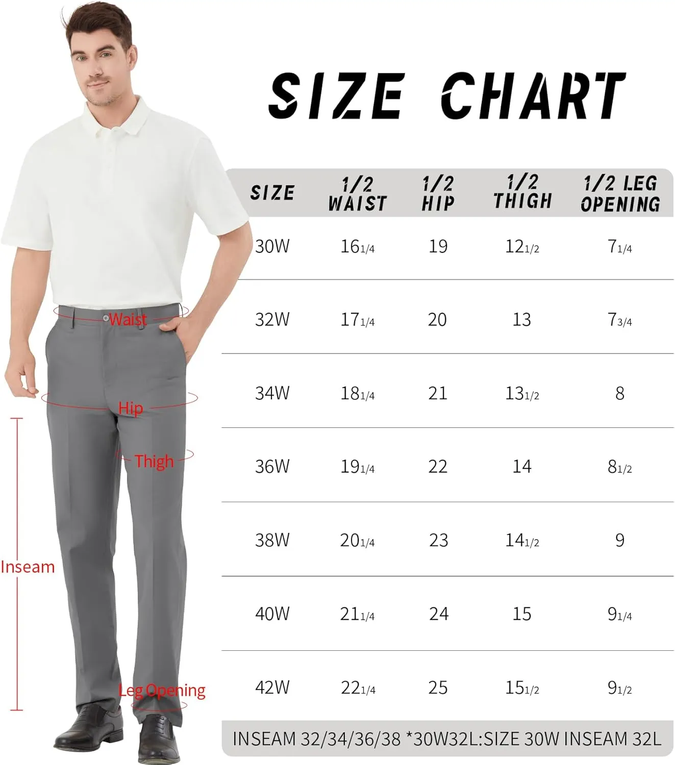 Men's Tall Classic Fit Flex Expandable Waist Flat Front Dress Pants