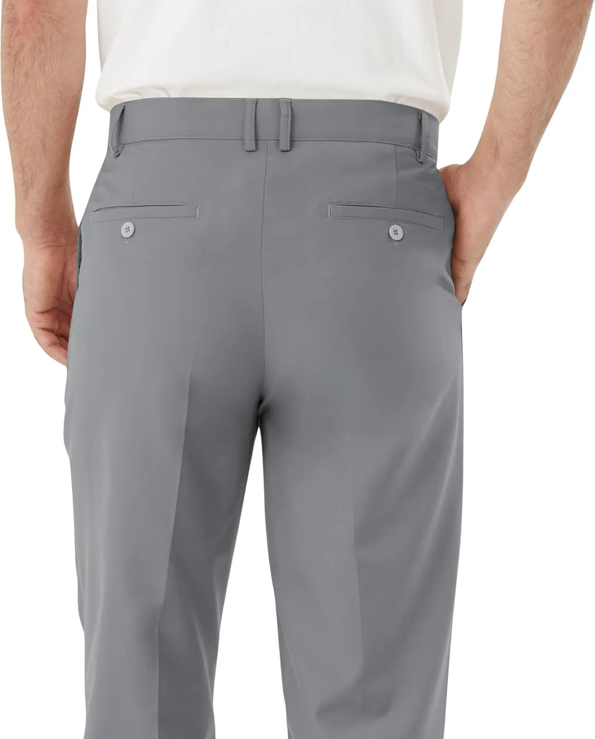 Men's Tall Classic Fit Flex Expandable Waist Flat Front Dress Pants