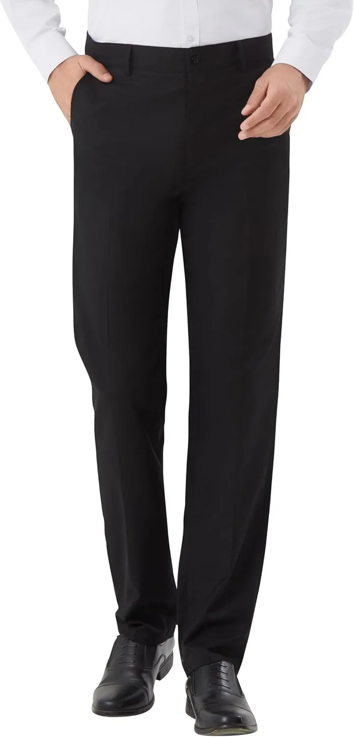 Men's Tall Classic Fit Flex Expandable Waist Flat Front Dress Pants