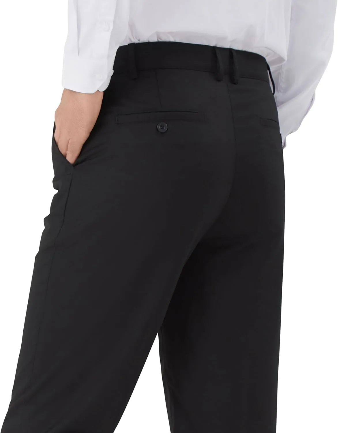 Men's Tall Classic Fit Flex Expandable Waist Flat Front Dress Pants