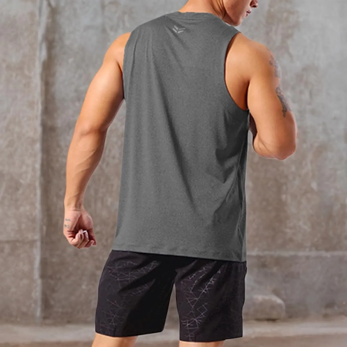 Mens Workout Muscle Tanks Gym Vest Fitness Jogging Sports Tank Tops Quick-Dry T49T51