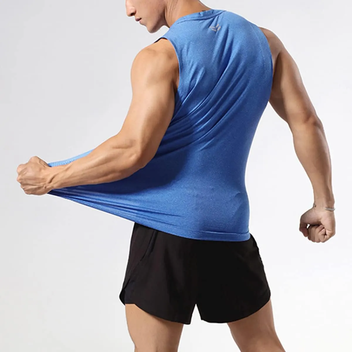 Mens Workout Muscle Tanks Gym Vest Fitness Jogging Sports Tank Tops Quick-Dry T49T51