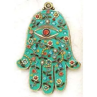 Michal Golan Wall Hamsa with Turquoise Enamel