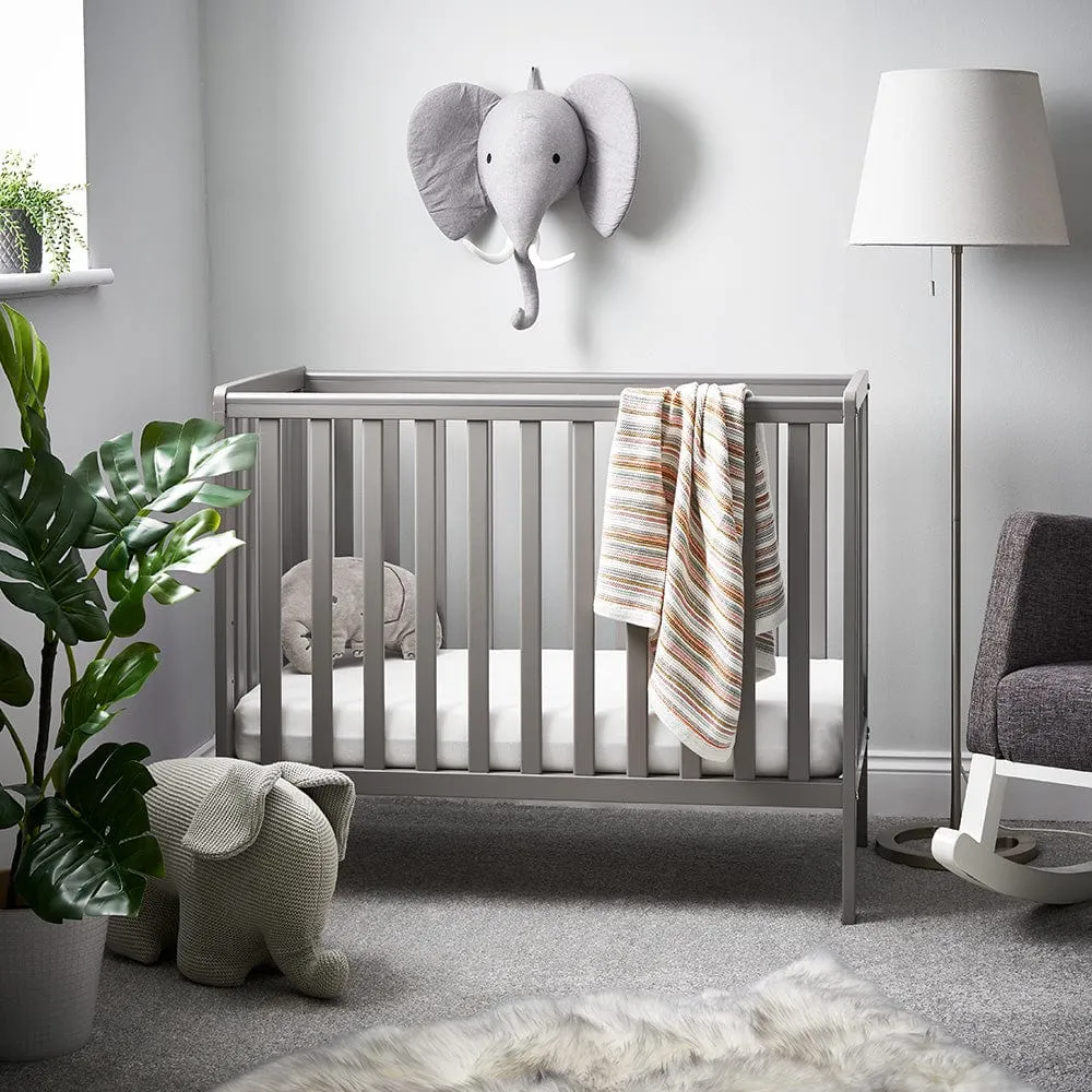 Obaby Bantam Space Saver Cot - Taupe Grey -Direct Delivery