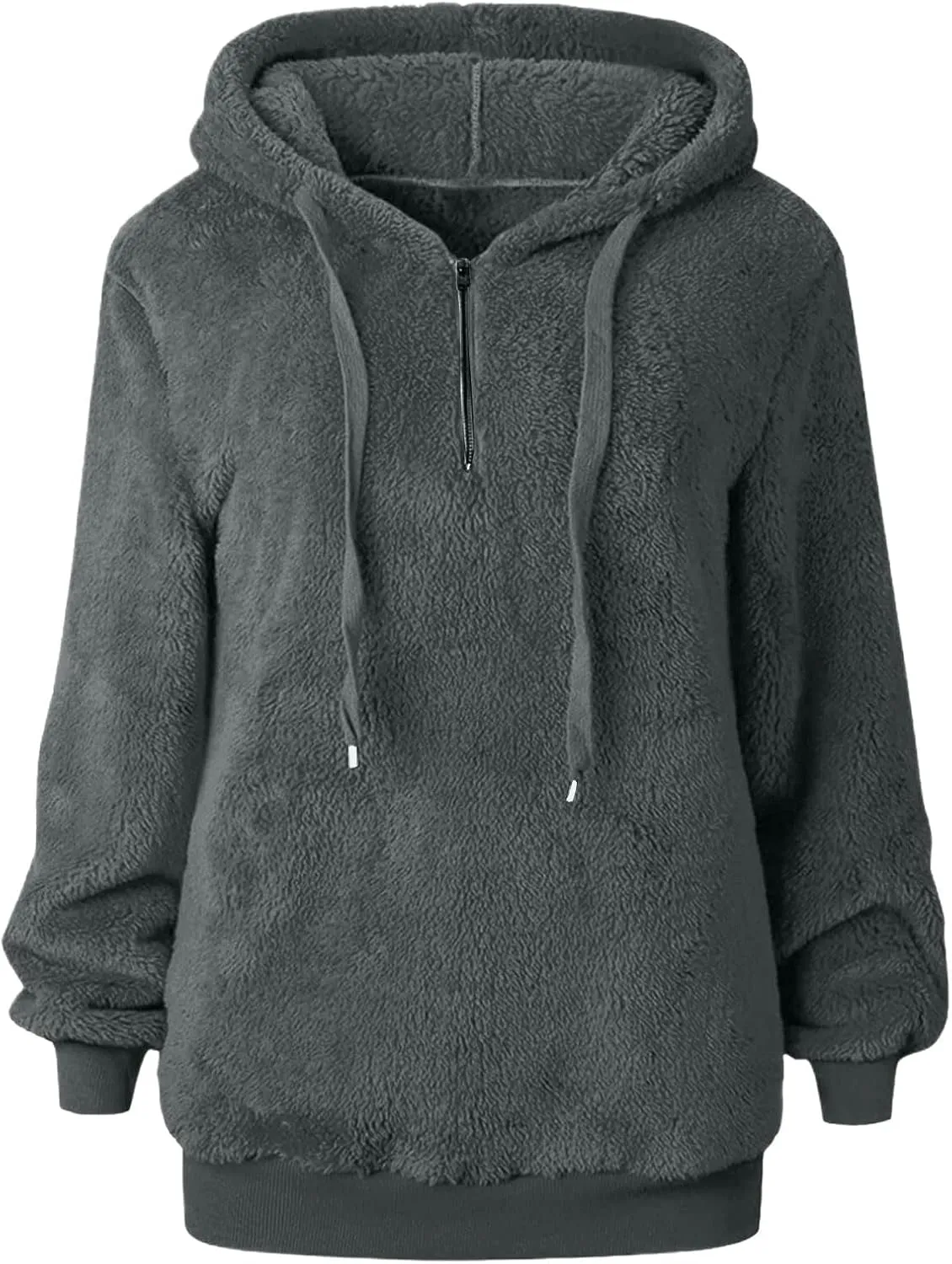 Oversized Sweatshirt for Teen Girls Sherpa Fuzzy Fleece Hooded Sweatshirts Soft Long Sleeve Pullover Fall Sweaters