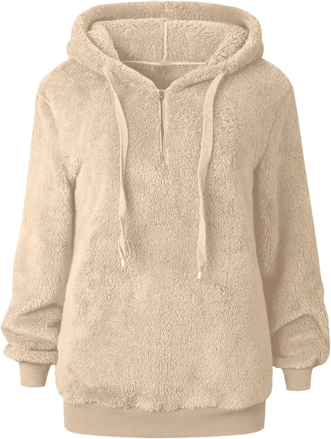 Oversized Sweatshirt for Teen Girls Sherpa Fuzzy Fleece Hooded Sweatshirts Soft Long Sleeve Pullover Fall Sweaters