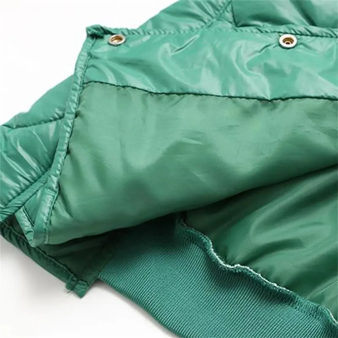 Parkas Women Winter Shiny Warm Wadded Jacket Long Sleeve Baseball Collar Cotton-Padded Coat