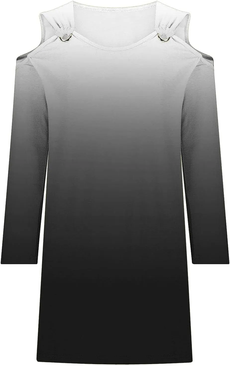 Plus Size Tshirt Dress Women Casual Pullover Off-Shoulder Long Sleeve Printed Fashion Elegant Dress 2024